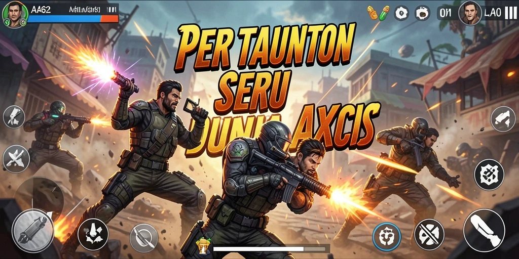 Tampilan gameplay seru dalam AA62 yang menampilkan pertempuran mendebarkan.