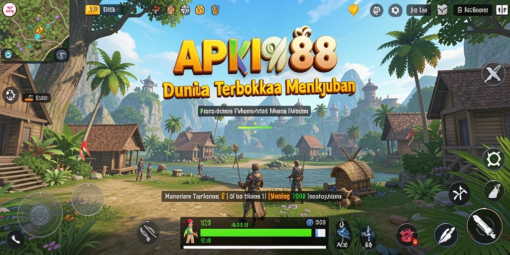Screenshot gameplay API88 menampilkan eksplorasi dunia terbuka yang luas.