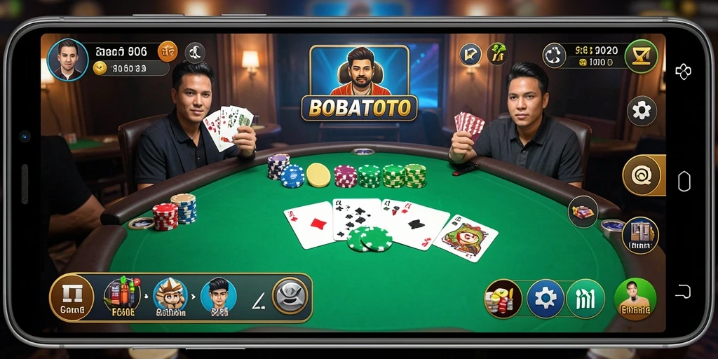 Tangkapan layar gameplay poker yang seru di BOBATOTO.