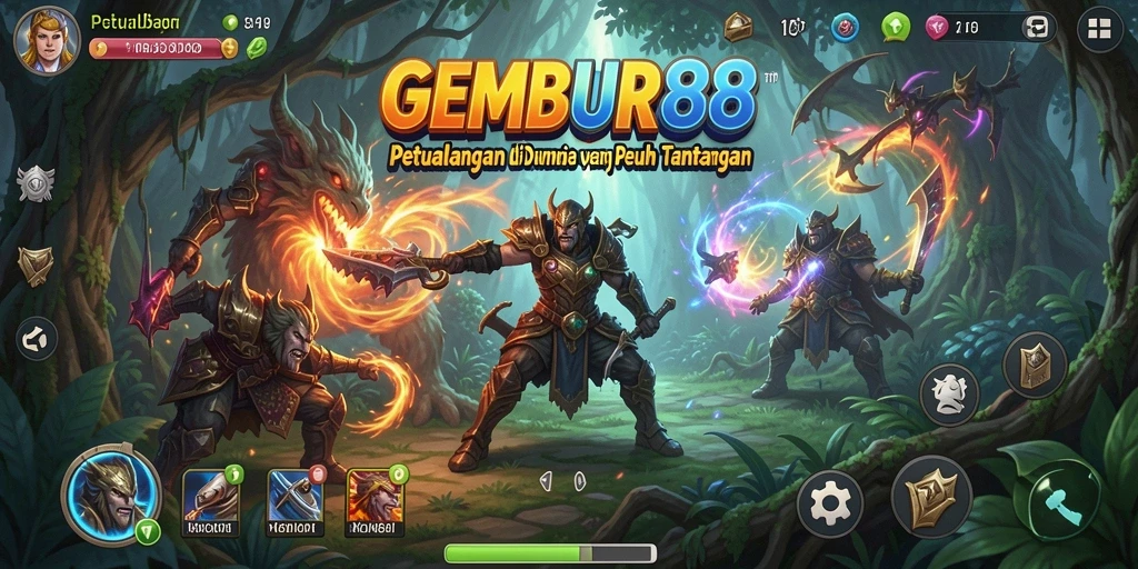 Screenshot gameplay GEMBUR88 menunjukkan aksi seru dalam petualangan yang mendebarkan.