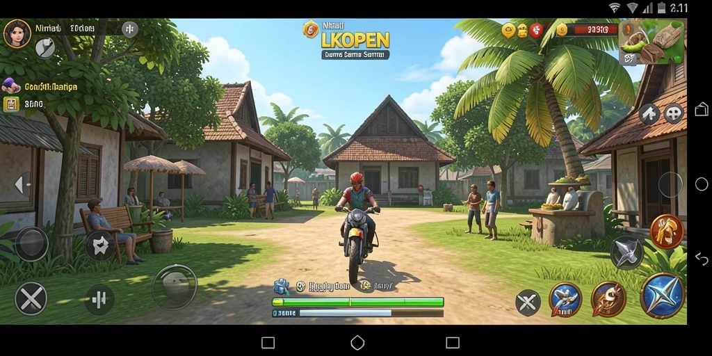 Screenshot LKOPEN menampilkan karakter lucu dan gameplay yang menyenangkan.