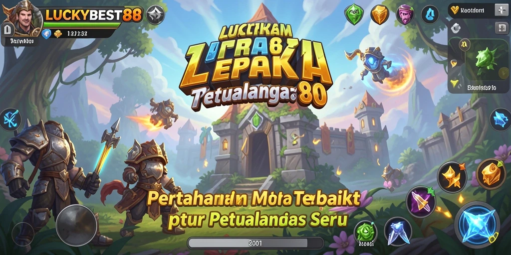 Screenshot gameplay menampilkan aksi pertahanan menara yang intens.