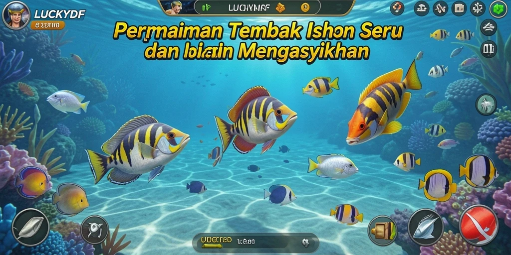 Tampilan gameplay Tembak Ikan yang menarik dan dinamis.