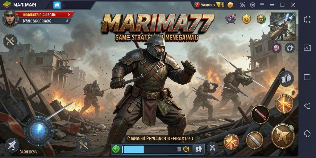 Tangkapan layar menampilkan aksi pertempuran mendebarkan dalam game SLG.