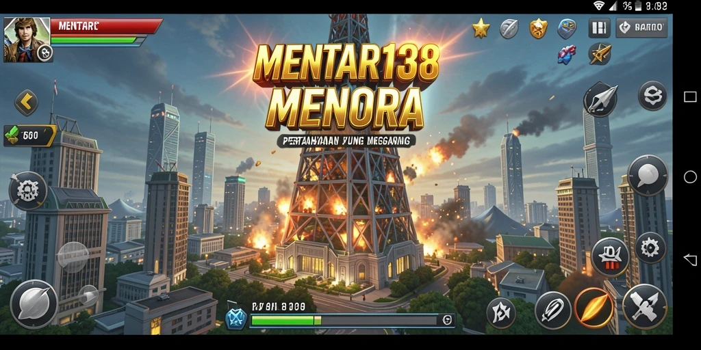 Gameplay MENTARI138 menampilkan menara yang strategis dalam pertempuran Tower Defense.