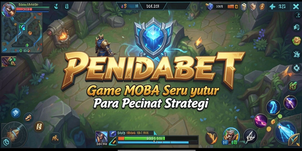 Tampilan gameplay seru di PENIDABET dengan aksi MOBA yang dinamis.