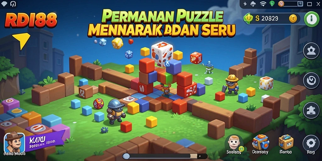 Tampilan gameplay RDI88 yang menarik dalam menyusun teka-teki Puzzle.