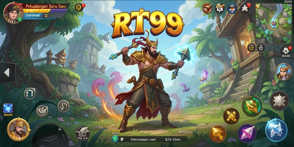 Tangkapan layar gameplay RT99 menampilkan aksi seru dalam petualangan RPG.