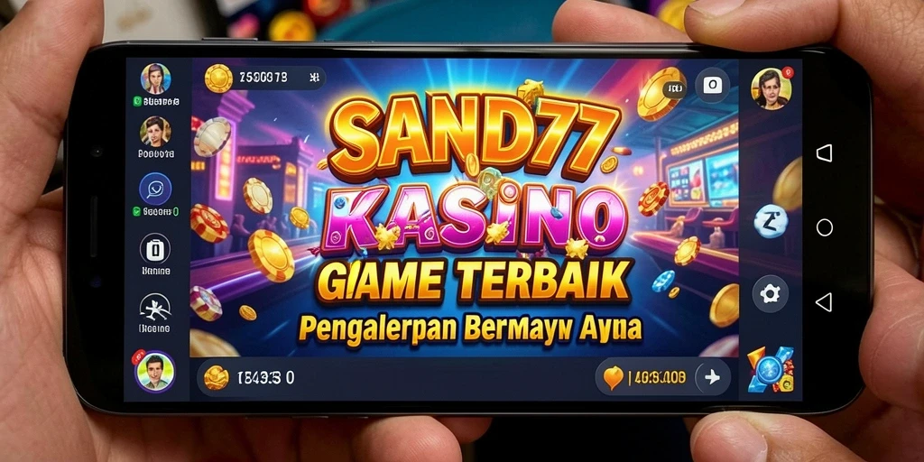 Tampilan menakjubkan gameplay Kasino SAND77 yang menawan.