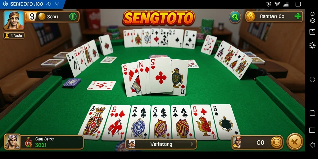Tampilan gameplay SENGTOTO yang menarik dan seru saat bermain Gaple.