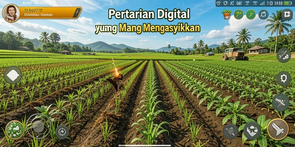 Tampilan gameplay SUHU777 yang menghadirkan pengalaman bertani yang realistis.