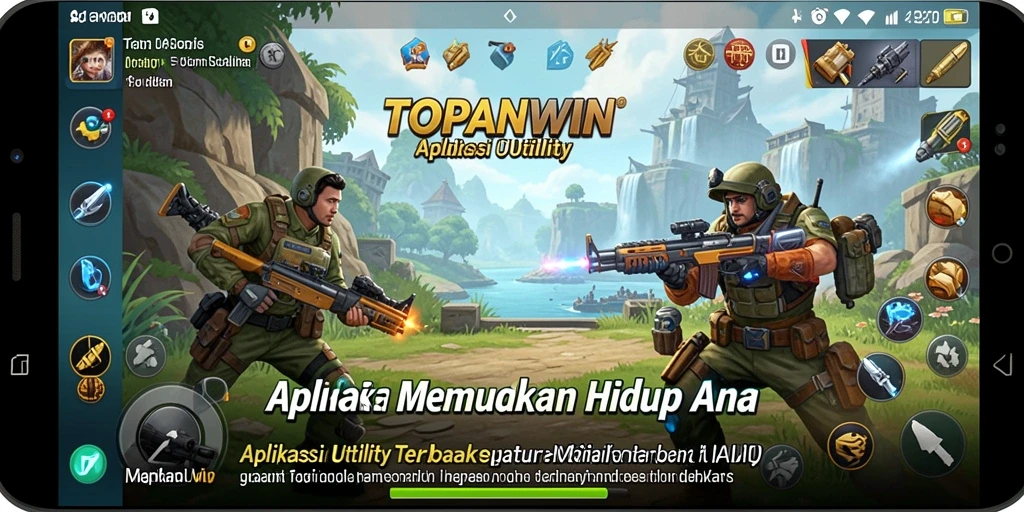 Screenshot aplikasi TOPANWIN menampilkan antarmuka yang bersih dan fungsional.