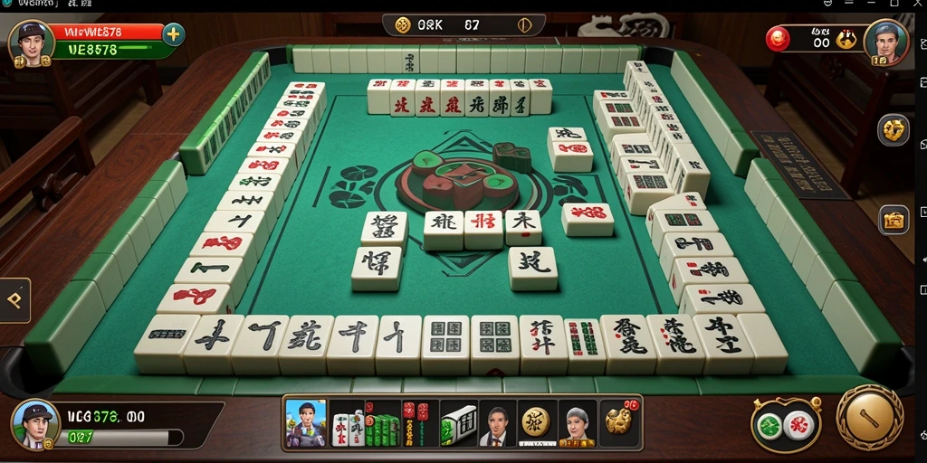 Tampilan menarik dari gameplay WE878 yang penuh tantangan Mahjong.